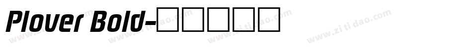 Plover Bold字体转换